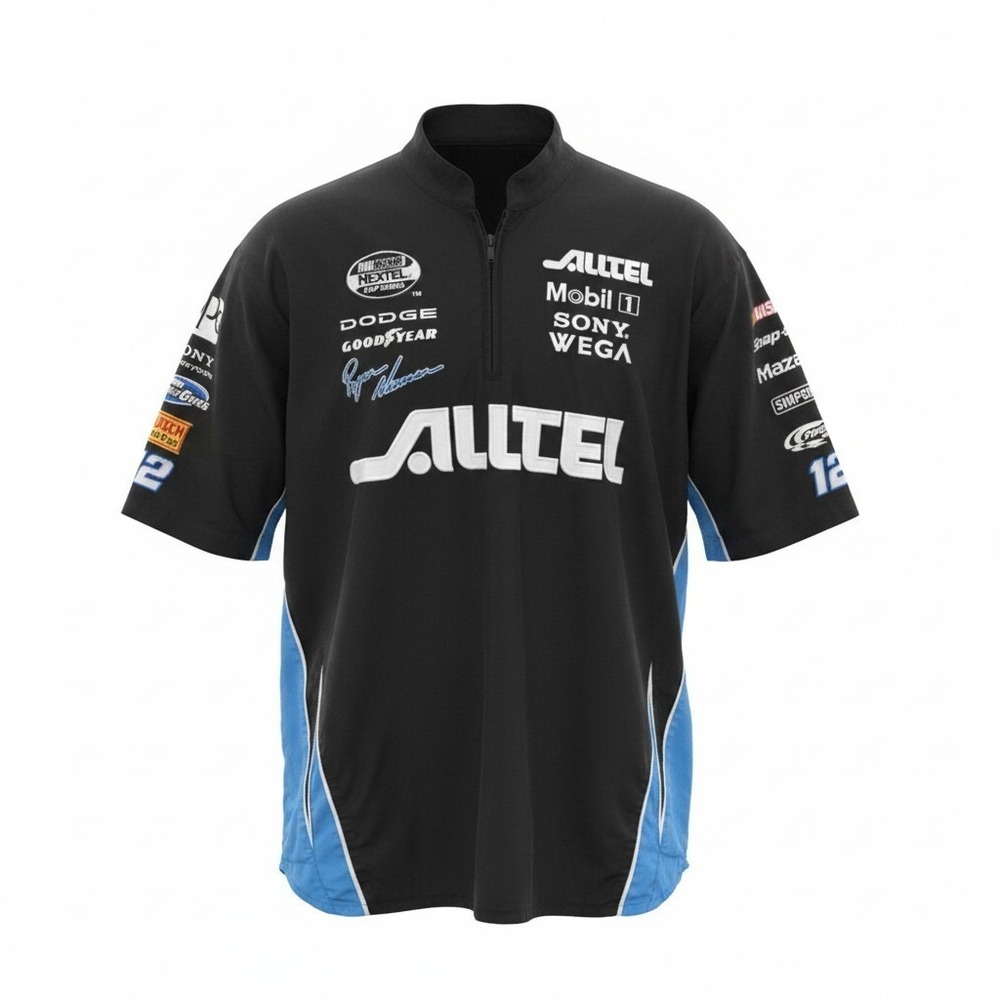 Vintage Team Caliber Ryan Newman #12 Alltel NASCAR Pit Crew Shirt Dodge Men's XL